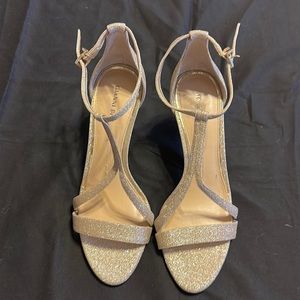 Gianni Bini gold glitter heels. Size 10. Worn once